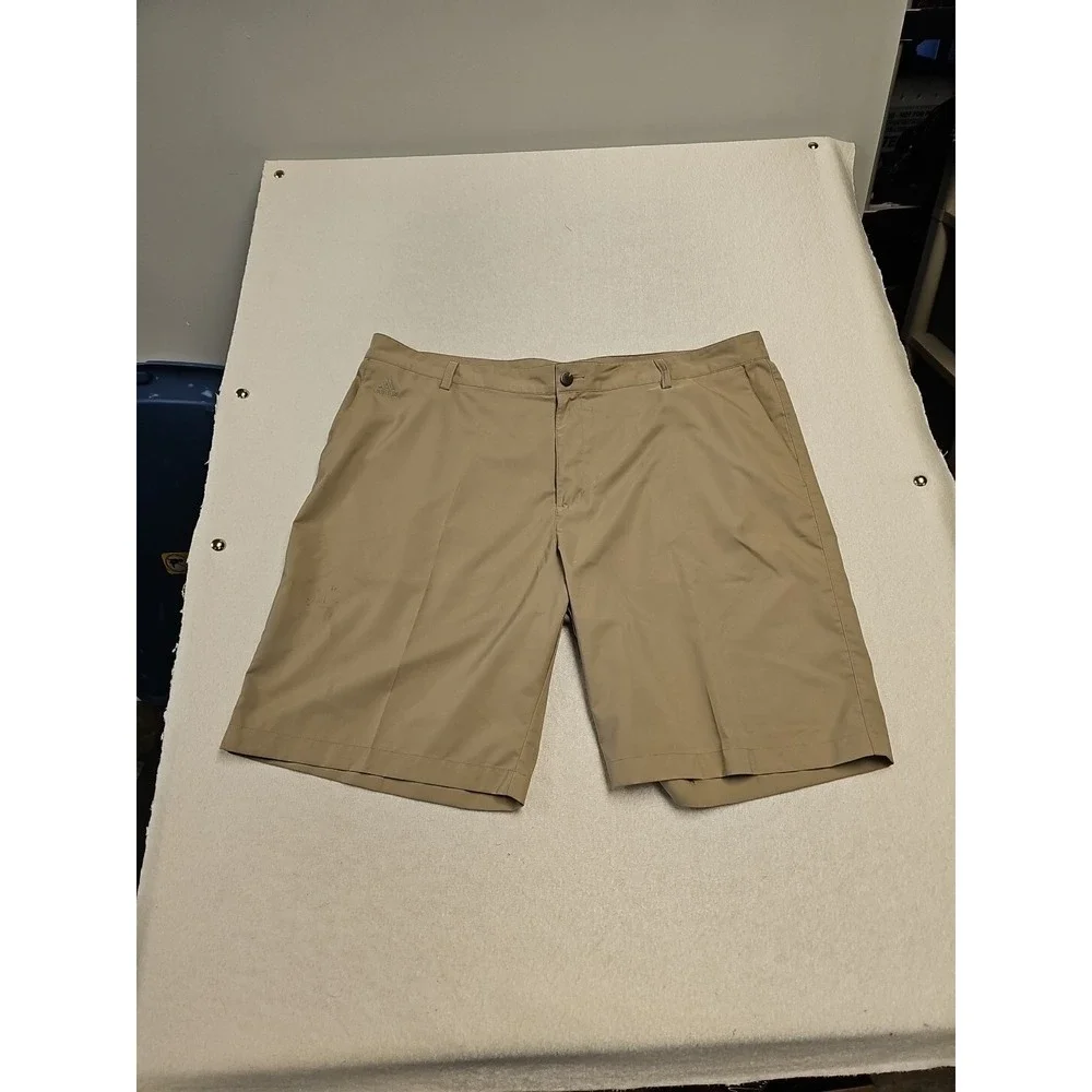Adidas Climalite Shorts Mens 42 Khaki Performance Golf Chinos Stretch Chino